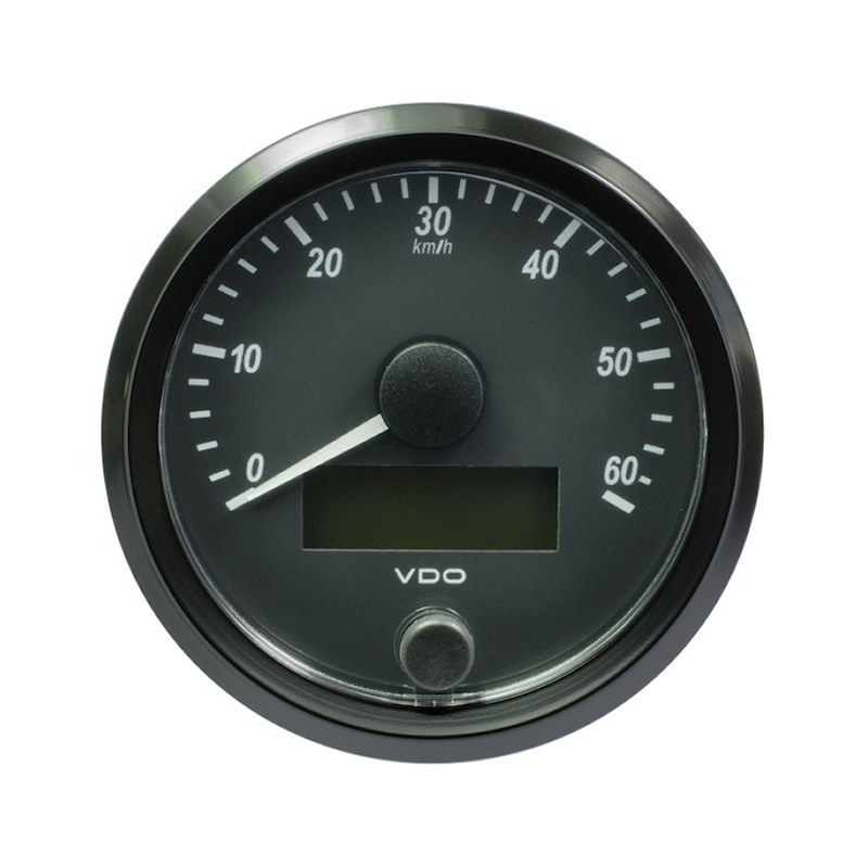 VDO SingleViu Speedometer 60 Kmh Black 80mm